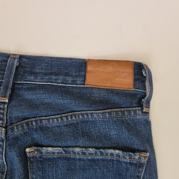 COH Liya High Rise Classic Fit Distressed Crop Cut off Hem Jean - Picture 5 of 11